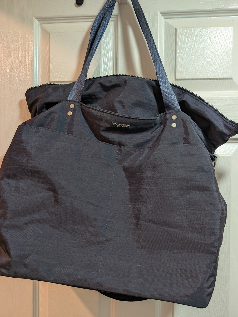 Baggallini Navy Large Tote with Dual Shoulder Straps